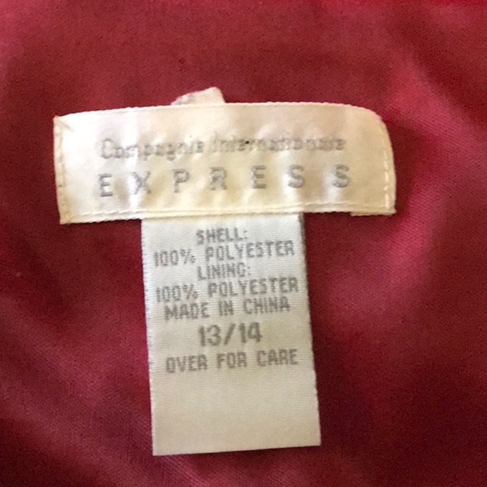 Red slip dress spaghetti strap size 13/14 vintage - Picture 6 of 7